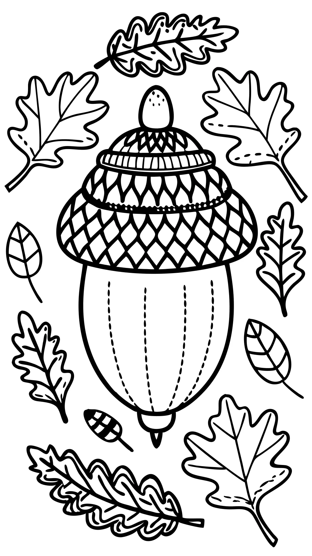 acorn coloring page